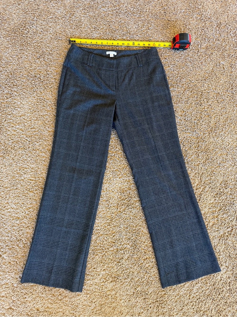 New York & Company Black and Gray Plaid Dress Pants